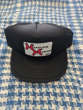 Hamilton Marine branded vintage trucker hat.